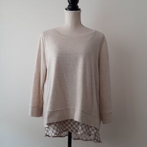 Mystree Cream Layered Sweatshirt